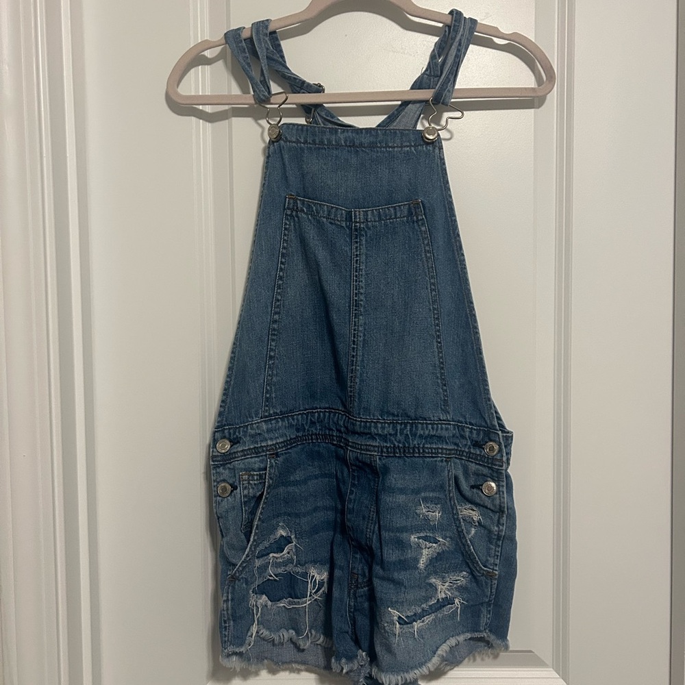 American Eagle Outfitters Blue Denim Overalls
